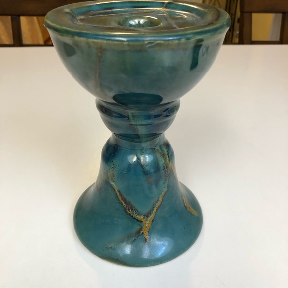 Hand glazed candle holder 7” - Picture 6 of 7